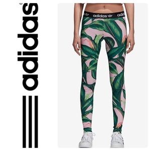 adidas palm leaf pink & green